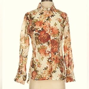 Bailey 44 Orange Brown Fitted Long Sleeve shirt. Used, like new